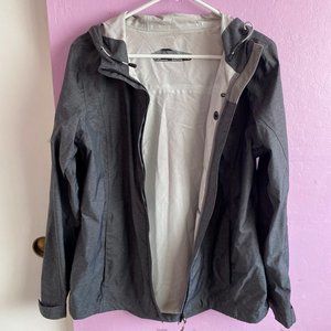 Lightweight gray rain coat